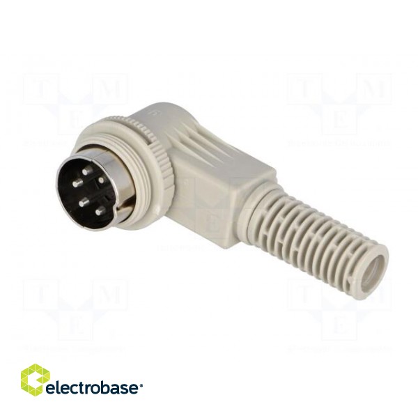 Plug | DIN | male | PIN: 5 | Layout: 240° | angled 90° | for cable image 4