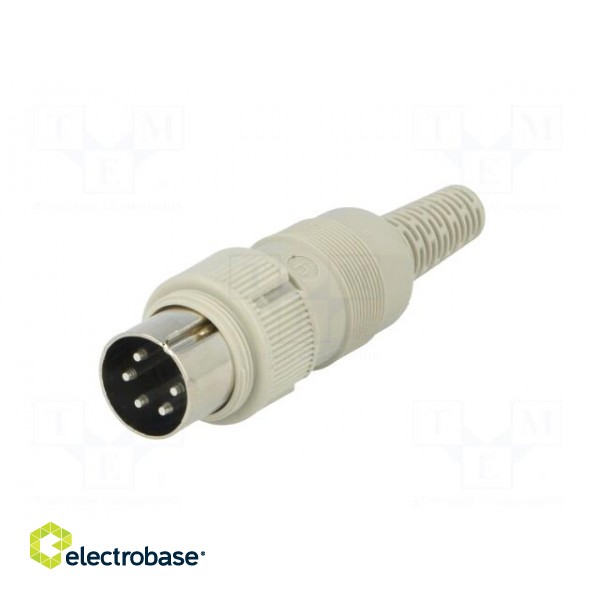 Plug | DIN | male | PIN: 5 | Layout: 240° | straight | for cable | soldering image 2