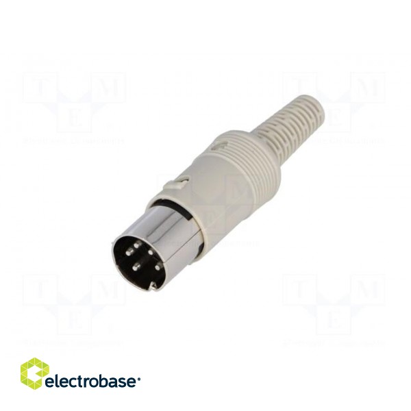 Plug | DIN | male | PIN: 5 | Layout: 240° | straight | for cable | soldering image 2