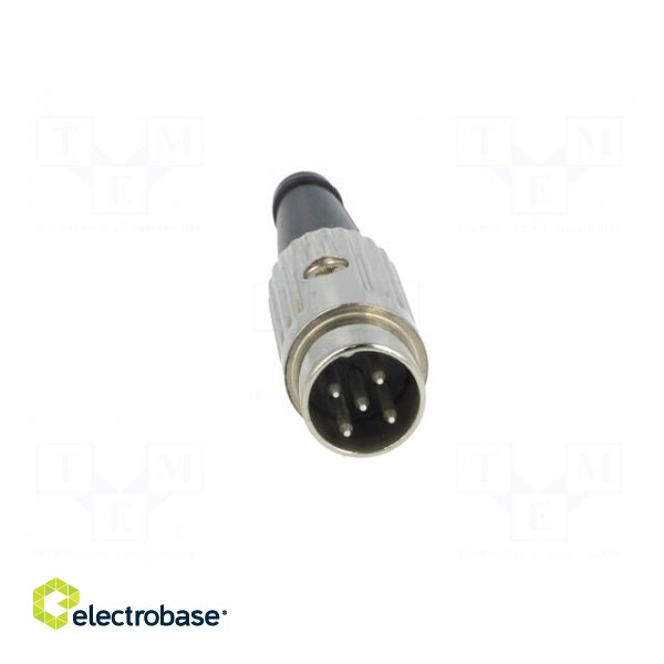 Plug | DIN | male | PIN: 5 | Layout: 360° | straight | for cable | soldering image 9
