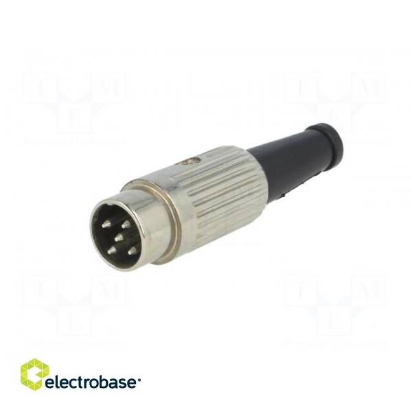 Plug | DIN | male | PIN: 5 | Layout: 360° | straight | for cable | soldering image 2