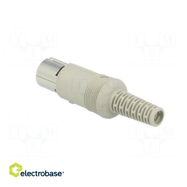Plug | DIN | male | PIN: 6 | Layout: 240° | straight | for cable | soldering image 4