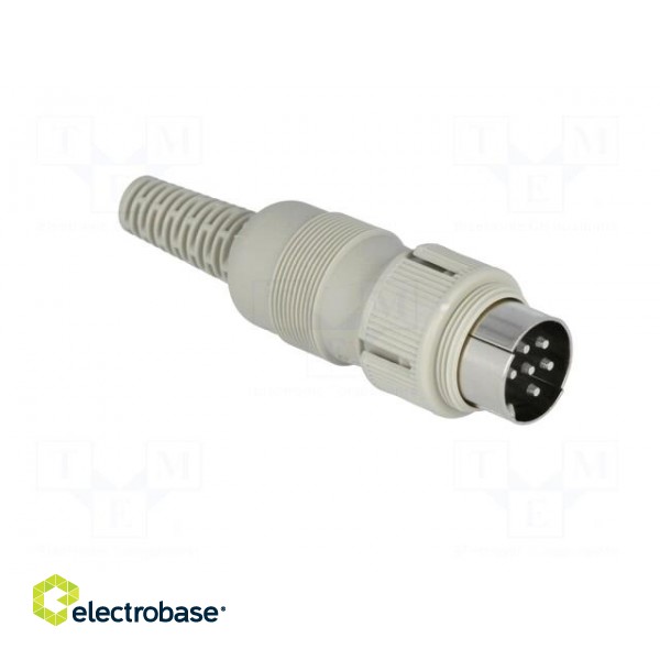 Plug | DIN | male | PIN: 6 | Layout: 240° | straight | for cable | soldering image 8