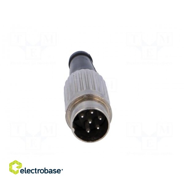 Plug | DIN | male | PIN: 6 | Layout: 240° | straight | for cable | soldering фото 9