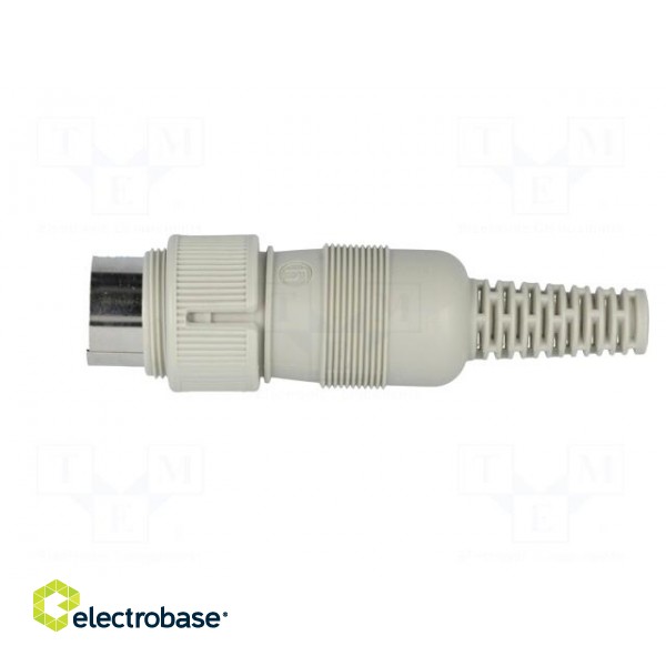 Plug | DIN | male | PIN: 6 | Layout: 240° | straight | for cable | soldering image 3