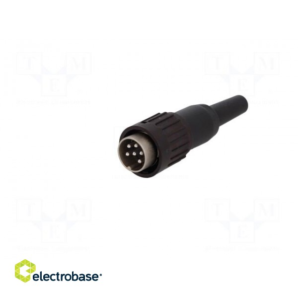 Plug | DIN | male | PIN: 6 | straight | for cable | soldering | 300V | 5A фото 2