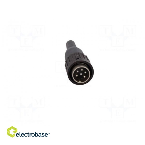 Plug | DIN | male | PIN: 6 | straight | for cable | soldering | 300V | 5A image 9