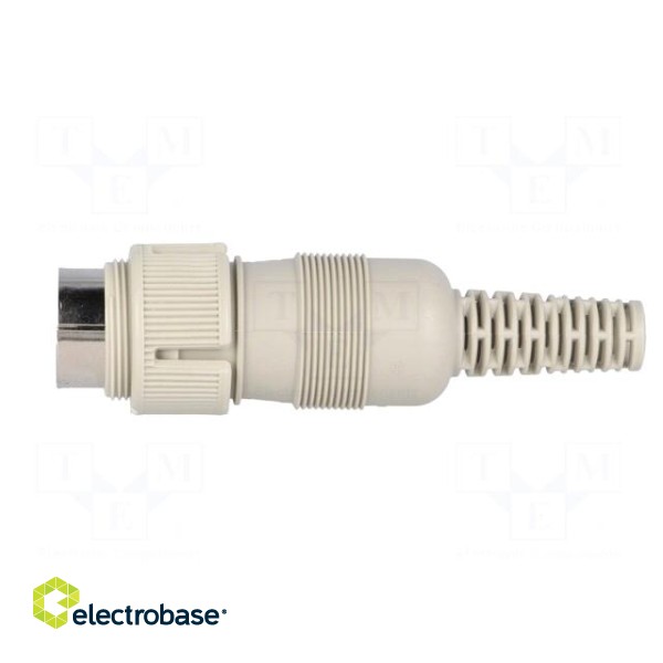 Plug | DIN | male | PIN: 7 | Layout: 270° | straight | for cable | soldering image 3