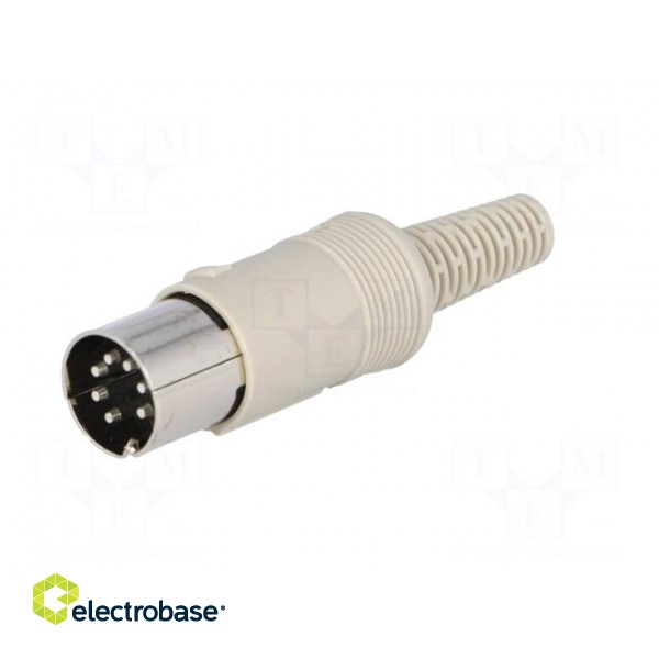 Plug | DIN | male | PIN: 7 | Layout: 270° | straight | for cable | soldering image 2