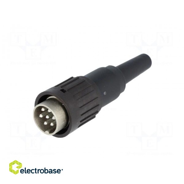 Plug | DIN | male | PIN: 7 | Layout: 360° | straight | for cable | soldering image 2
