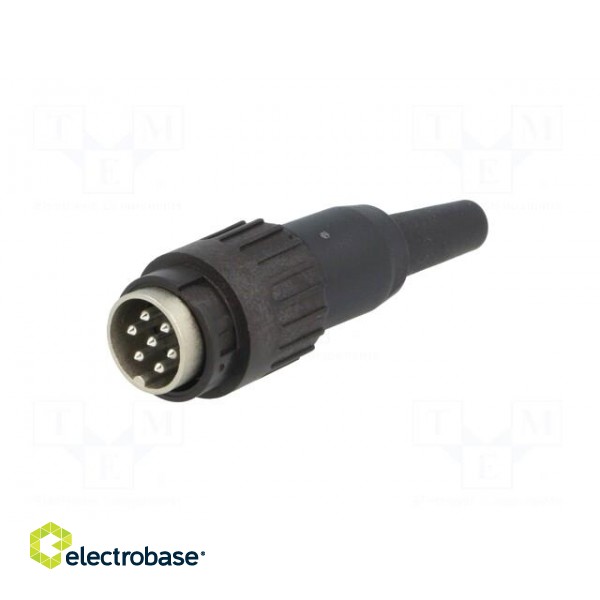 Plug | DIN | male | PIN: 7 | Layout: 360° | straight | for cable | soldering paveikslėlis 2