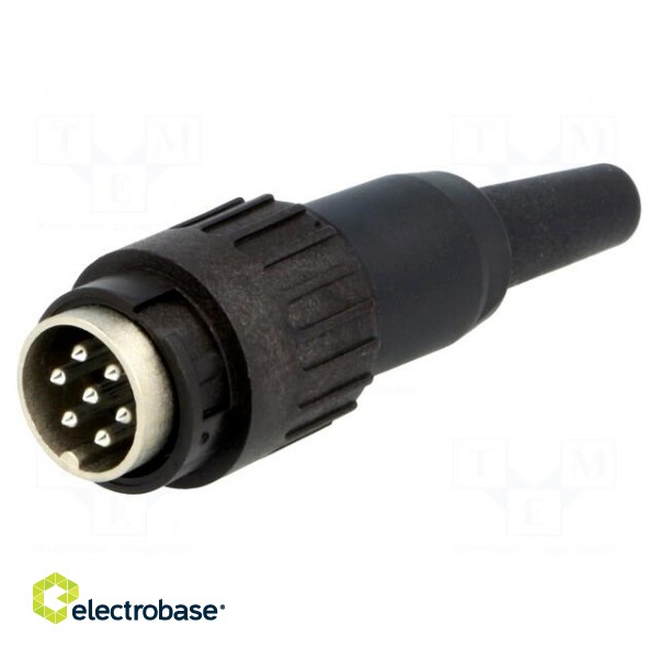 Plug | DIN | male | PIN: 7 | Layout: 360° | straight | for cable | soldering paveikslėlis 1