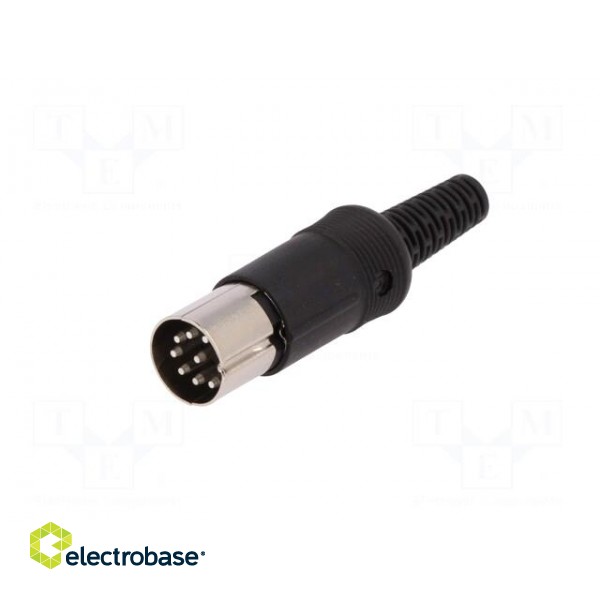 Plug | DIN | male | PIN: 8 | Layout: 262° | straight | for cable | soldering paveikslėlis 2