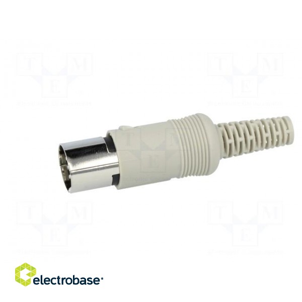Plug | DIN | male | PIN: 8 | Layout: 270° | straight | for cable | soldering image 3