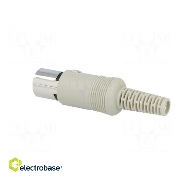 Plug | DIN | male | PIN: 8 | Layout: 270° | straight | for cable | soldering image 4