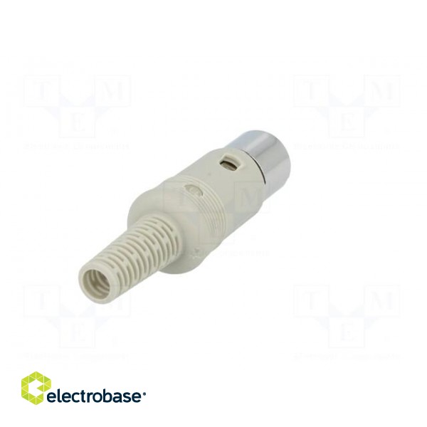 Plug | DIN | male | PIN: 8 | Layout: 270° | straight | for cable | soldering image 6