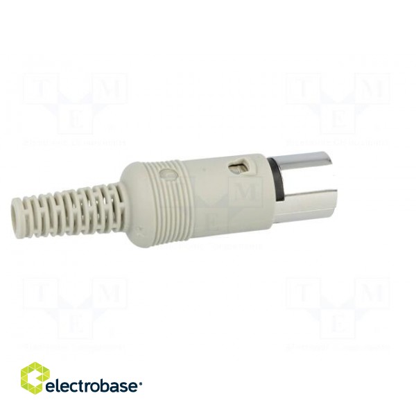 Plug | DIN | male | PIN: 8 | Layout: 270° | straight | for cable | soldering image 7