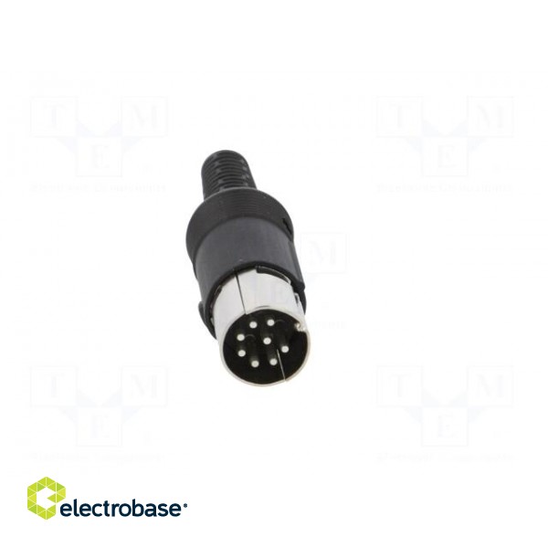 Plug | DIN | male | PIN: 8 | Layout: 270° | straight | for cable | soldering image 9