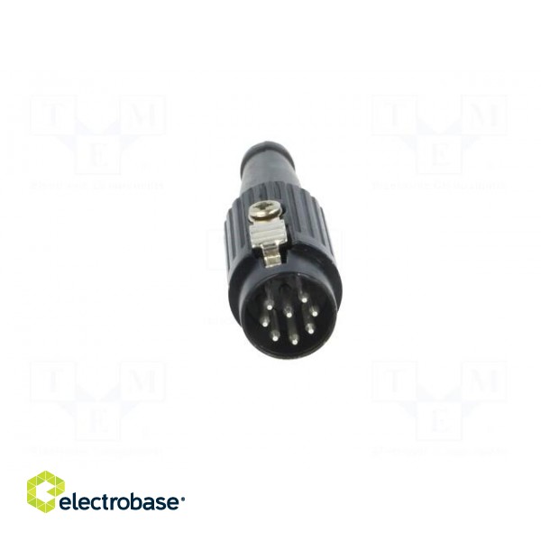 Plug | DIN | male | PIN: 8 | Layout: 270° | straight | for cable | soldering image 9