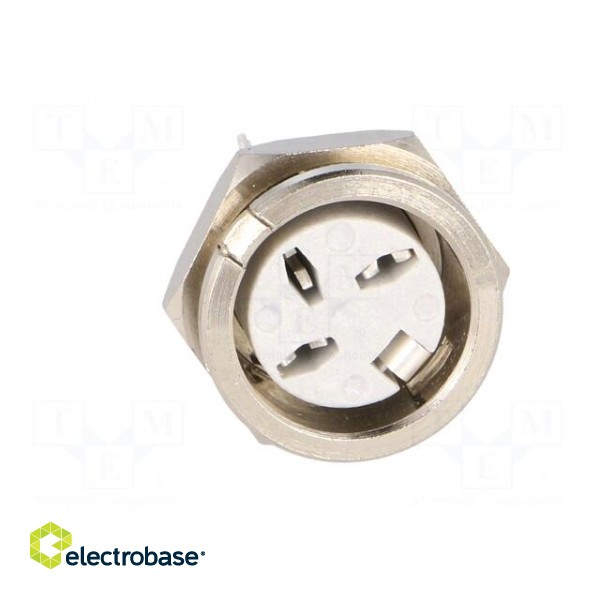 Socket | DIN | female | PIN: 3 | Layout: 180° | for panel mounting,screw image 9
