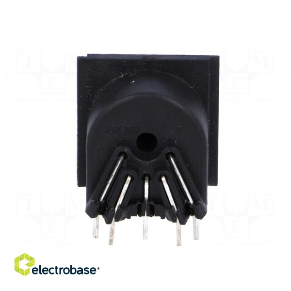 Socket | DIN | female | PIN: 5 | Layout: 180° | angled 90° | on PCBs | THT image 5