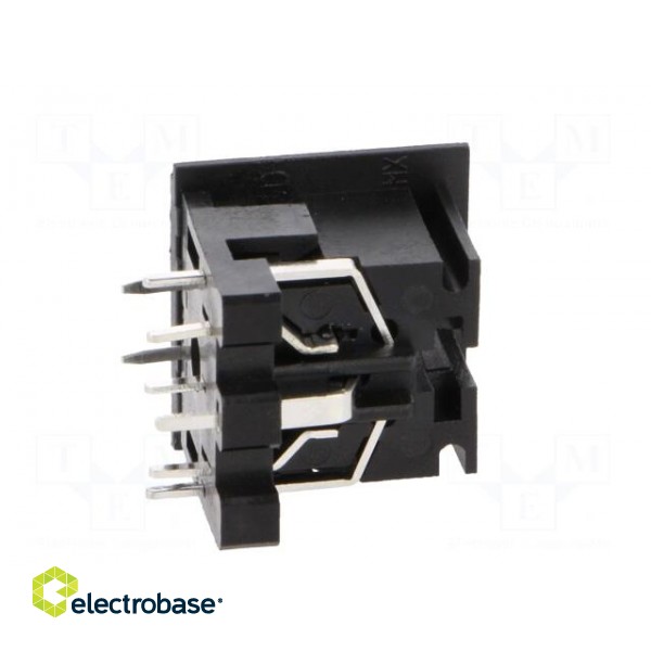 Socket | DIN | female | PIN: 6 | Layout: 240° | angled 90° | on PCBs | THT image 5