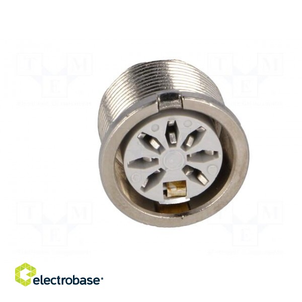 Socket | DIN | female | PIN: 7 | Layout: 270° | THT | 34V | 2A | silver plated image 9