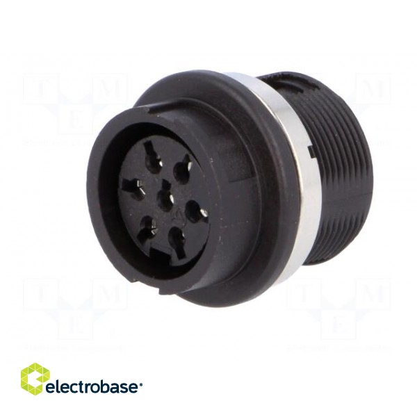 Socket | DIN | female | PIN: 7 | Layout: 360° | soldering | 300V | 5A | 0.5mm2 image 2