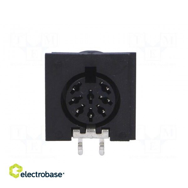 Socket | DIN | female | PIN: 8 | Layout: 262° | angled 90° | on PCBs | THT image 9