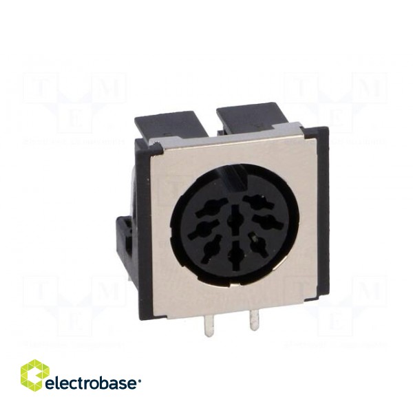 Socket | DIN | female | shielded | PIN: 8 | Layout: 270° | angled 90° | THT image 9