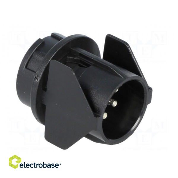 Socket | DIN | male | PIN: 6 | for panel mounting,snap fastener | 300V paveikslėlis 4