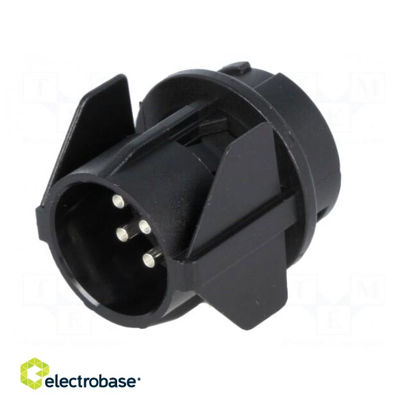 Socket | DIN | male | PIN: 6 | for panel mounting,snap fastener | 300V image 6
