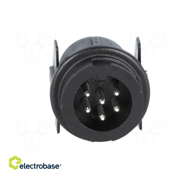 Socket | DIN | male | PIN: 6 | for panel mounting,snap fastener | 300V image 9