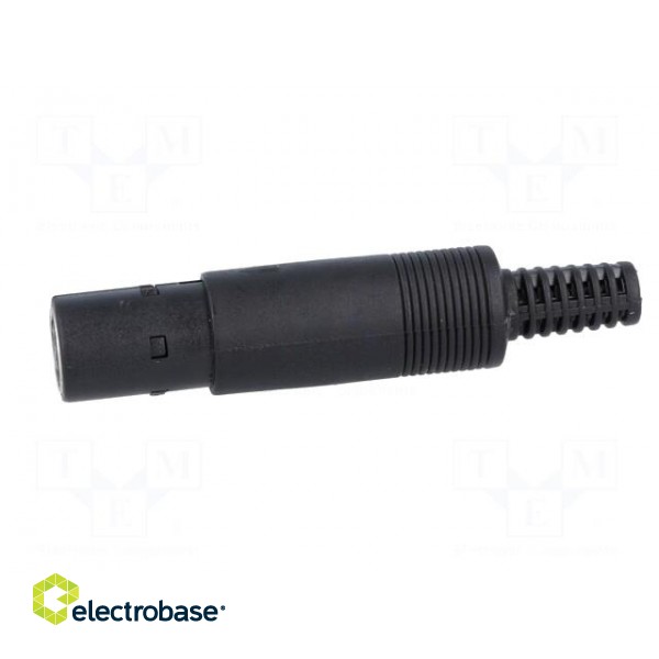 Plug | DIN mini | female | PIN: 6 | soldering | for cable | straight image 3