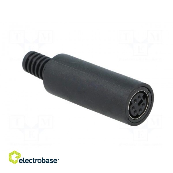 Plug | DIN mini | female | PIN: 6 | with strain relief | soldering | 100V image 8