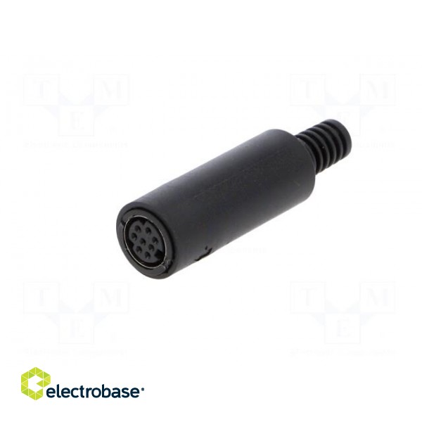 Plug | DIN mini | female | PIN: 8 | with strain relief | soldering | 100V фото 2