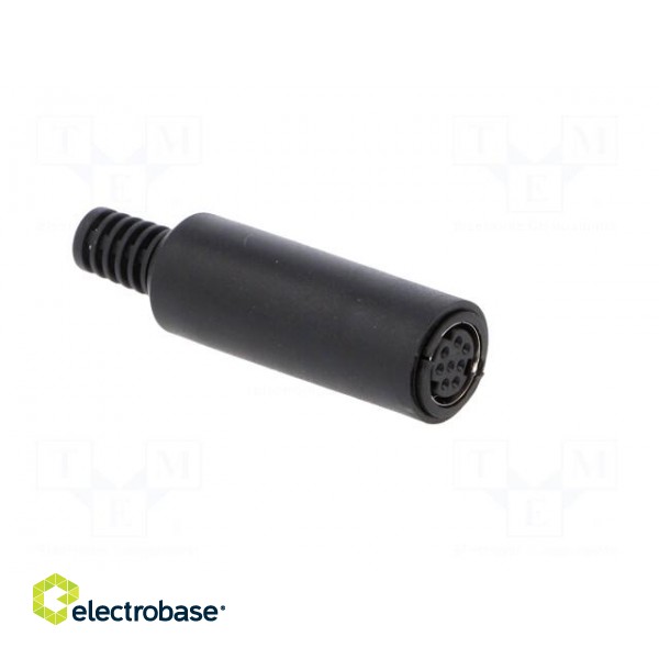 Plug | DIN mini | female | PIN: 8 | with strain relief | soldering | 100V image 8
