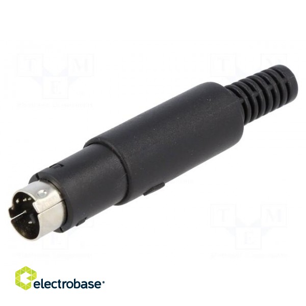 Plug | DIN mini | male | PIN: 6 | soldering | for cable paveikslėlis 1