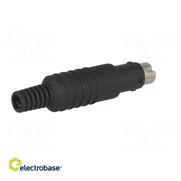 Plug | DIN mini | male | PIN: 6 | with strain relief | soldering | 100V paveikslėlis 6