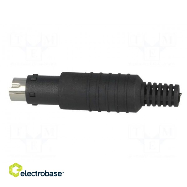 Plug | DIN mini | male | PIN: 6 | with strain relief | soldering | 100V image 3