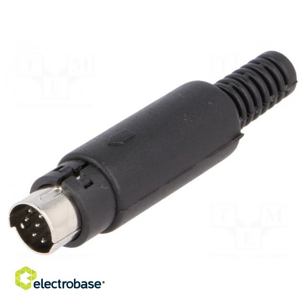 Plug | DIN mini | male | PIN: 8 | soldering | for cable paveikslėlis 1