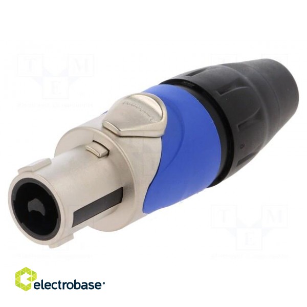 Plug | loudspeaker | female | PIN: 2 | for cable | 30A | 133V | zinc alloy image 1