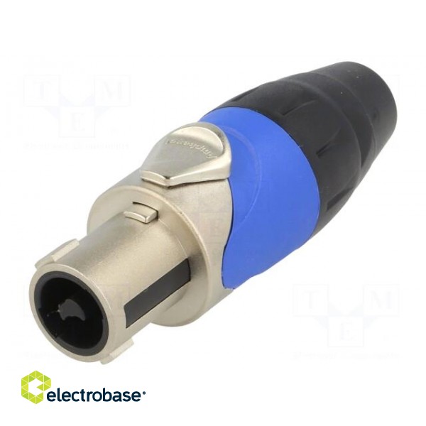 Plug | loudspeaker | female | PIN: 2 | for cable | 30A | 133V | zinc alloy image 1