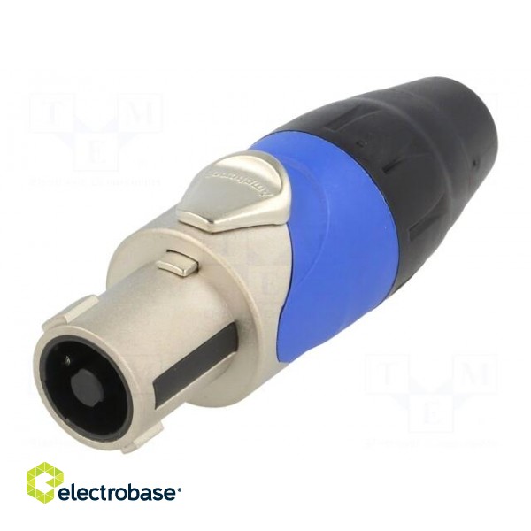 Plug | loudspeaker | female | PIN: 4 | for cable | 30A | 133V | zinc alloy image 1