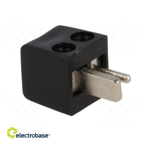 Plug | loudspeaker | male | screw terminal | angled 90° | Colour: black image 8