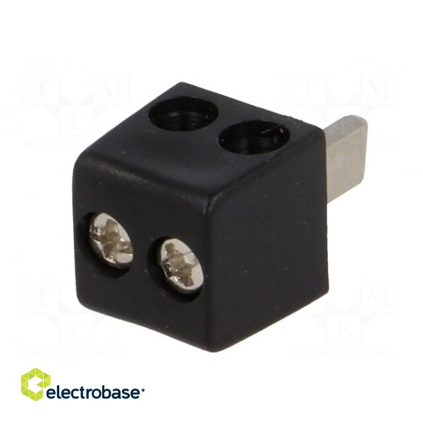 Plug | loudspeaker | male | screw terminal | angled 90° | Colour: black image 6
