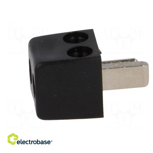 Plug | loudspeaker | male | screw terminal | angled 90° | Colour: black image 7