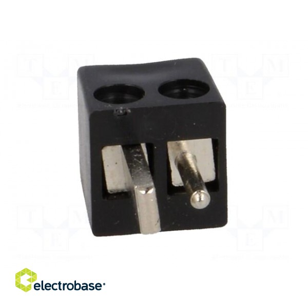 Plug | loudspeaker | male | screw terminal | angled 90° | Colour: black image 9
