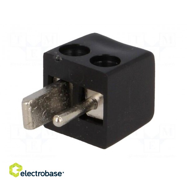 Plug | loudspeaker | male | screw terminal | angled 90° | Colour: black image 2