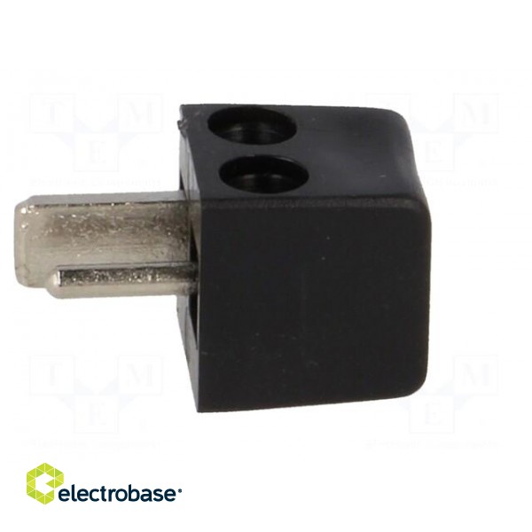 Plug | loudspeaker | male | screw terminal | angled 90° | Colour: black image 3